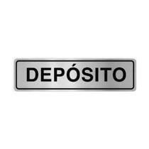 Placa de Sinalização em Alumínio Organização e Identificação de Ambientes 5X25CM DEPÓSITO Placa de Sinalização em Alumínio Organização e Identificação de Ambientes 5X25CM DEPÓSITO