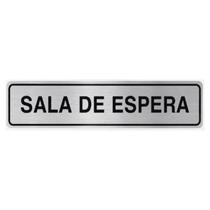 Placa de Sinalização em Alumínio Organização e Identificação de Ambientes 5X25CM SALA DE ESPERA Placa de Sinalização em Alumínio Organização e Identificação de Ambientes 5X25CM SALA DE ESPERA