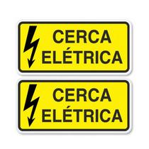 Placa De Sinalização Em Alumínio Segurança e Organização 16X16 CERCA ELÉTRICA Placa De Sinalização Em Alumínio Segurança e Organização 16X16 CERCA ELÉTRICA