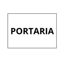 Placa de sinalização em MDF para a portaria Placa de sinalização em MDF para a portaria