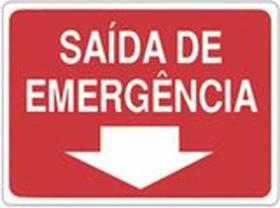 Placa de Sinalizacao em PVC, Saida de Emergencia