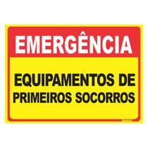 Placa de Sinalização Emergência Equipamentos Médicos