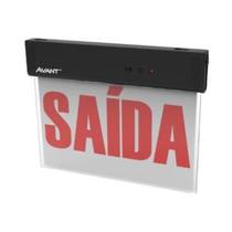 Placa de sinalizacao emergencia saida 1lado 1w vermelho/preto 240185 6000k avant 354191373