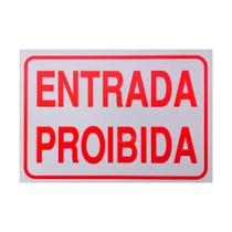 Placa De Sinalização Entrada Proibida 30X20 Pacific - Ps18 F5e Placa De Sinalização Entrada Proibida 30X20 Pacific - Ps18 F5e