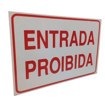 Placa de Sinalizaçao Entrada Proibida Aviso Residencial Comercial Segurança Proteçao