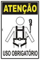 Placa de Sinalização EPI - Atenção: Uso Obrigatório de Cinto - Equipamento de Proteção Individual em PS (Poliestireno) Placa de Sinalização EPI - Atenção: Uso Obrigatório de Cinto - Equipamento de Proteção Individual em PS (Poliestireno)