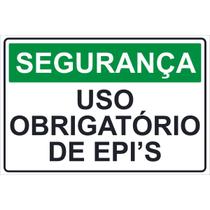 Placa de Sinalização EPI Uso Obrigatório Equipamento Proteção