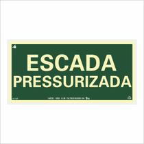 Placa de Sinalização Escada Pressurizada Placa de Sinalização Escada Pressurizada