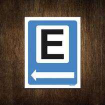 Placa De Sinalização - Estacionamento A Esquerda 36X46