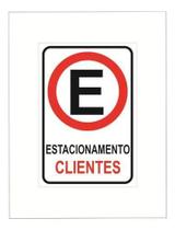 Placa De Sinalização Estacionamento Clientes 20x30 Placa De Sinalização Estacionamento Clientes 20x30