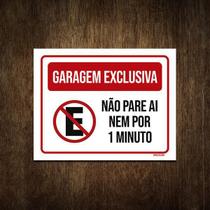 Placa De Sinalização Estacionamento Não Pare 1 Minuto 27X35