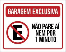 Placa De Sinalização Estacionamento Não Pare 1 Minuto 27X35