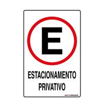 Placa De Sinalização Estacionamento Privativo 20x30 Qi Comunicação - P-3 Q1a