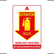 Placa De Sinalização Extintor A Água 20X30 Ekomunike - X-712 F9e Placa De Sinalização Extintor A Água 20X30 Ekomunike - X-712 F9e