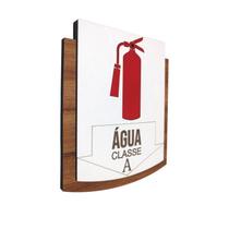 Placa De Sinalização Extintor - Água - MDF 15x13cm