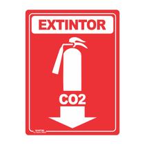 Placa de Sinalização Extintor CO2
