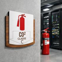 Placa De Sinalização Extintor Co2
