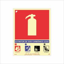 Placa de Sinalização Extintor de Co2