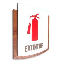 Placa De Sinalização Extintor - MDF 15x13cm