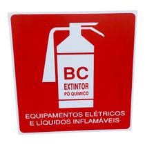 Placa de Sinalização EXTINTOR PO QUIMICO BC 20X20 Placa de Sinalização EXTINTOR PO QUIMICO BC 20X20