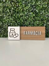 Placa de sinalização Farmácia em mdf Placa de sinalização Farmácia em mdf