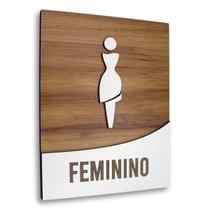 Placa De Sinalização Feminino - MDF 18x14cm