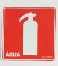 Placa de sinalização Fotoluminescente Extintor de Água 15x15 cm