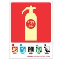 Placa De Sinalização Fotoluminescente Pó Químico BC