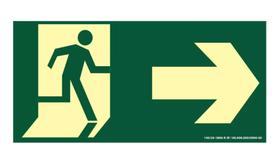 Placa De Sinalização Fotoluminescente S2-d Saída Direita