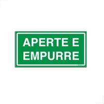 Placa De Sinalização Fotoluminescente Saída Aperte e Empurre