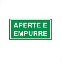 Placa De Sinalização Fotoluminescente Saída Aperte e Empurre Placa De Sinalização Fotoluminescente Saída Aperte e Empurre