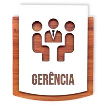 Placa De Sinalização Gerência - MDF 15x13cm