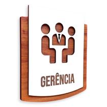 Placa De Sinalização Gerência - MDF 15x13cm