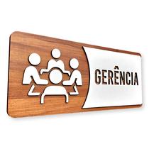 Placa De Sinalização Gerência - MDF 30x13cm