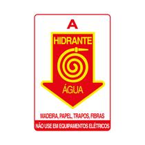 Placa De Sinalização Hidrante A Água 20x30 Qi Comunicação - X-710 Q1a