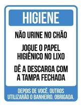 Placa De Sinalização - Higiene Não Urine No Chão 36X46