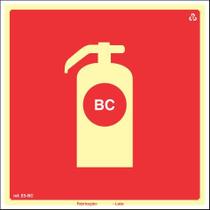 Placa de Sinalização Indicação E5BC Extintor de incêndio de pó BC Placa de Sinalização Indicação E5BC Extintor de incêndio de pó BC