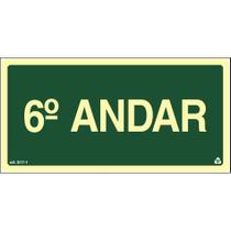 Placa de Sinalização Indicação S17 6º Andar Normatizada
