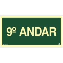 Placa de Sinalização Indicação S17 9º Andar Normatizada Placa de Sinalização Indicação S17 9º Andar Normatizada