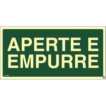 Placa de Sinalização Indicação S28 Aperte e Empurre Normatizada