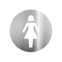 Placa De Sinalização Inox "Feminino"