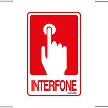 Placa De Sinalização Interfone 10x15 Ekomunike - S-235/4 F9e