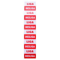 Placa de Sinalização LIGA/DESLIGA com 12 Unidades Ref PS117 ENCARTALE