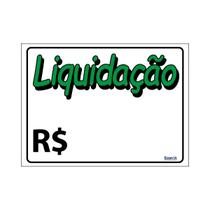 Placa De Sinalização Liquidação 20X15 Ecom IA - P-23 F9e