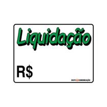 Placa De Sinalização Liquidação 20x15 Qi Comunicação - P-23 Q1a