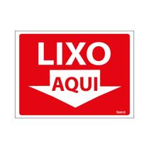 Placa De Sinalização Lixo Aqui 20x15 Ecom IA - P-9/1 F9e Placa De Sinalização Lixo Aqui 20x15 Ecom IA - P-9/1 F9e