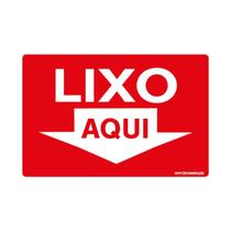 Placa De Sinalização Lixo Aqui 30x20 Qi Comunicação - P-9 Q1a