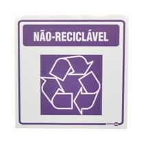 Placa de Sinalização LIXO NÃO RECICLÁVEL Ref AV-21 ENCARTALE