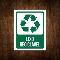 Placa De Sinalização - Lixo Reciclável - (36X46) - Sinalizo