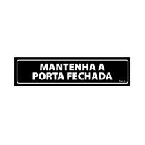 Placa De Sinalização Mantenha A Porta Fechada 30x7 Ecom IA - A-414 F9e